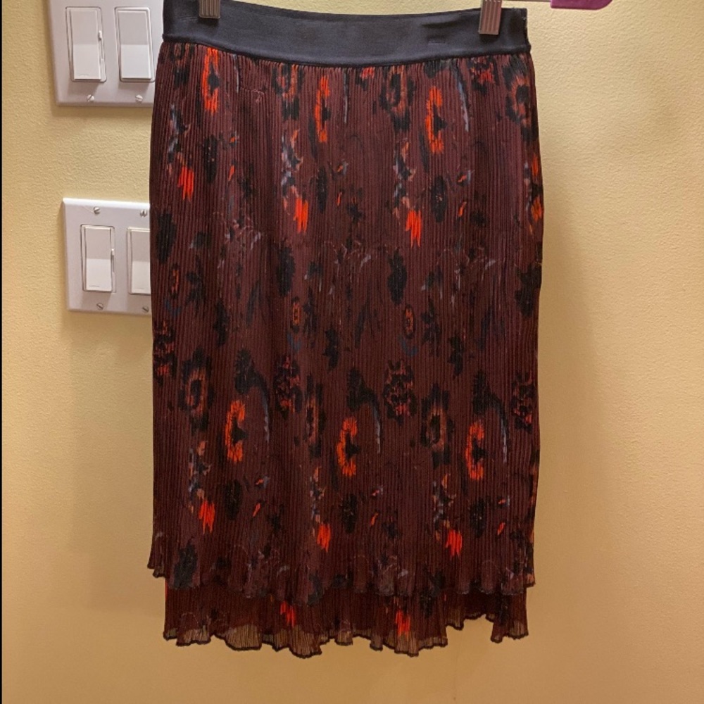 Sandro Patterned Midi Skirt